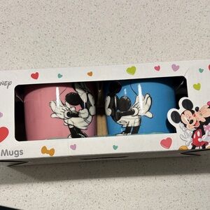 Disney Pink and Blue Mickey & Minnie Mug Set